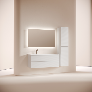 Тумба подвесная под раковину Sancos Folk FL120LW левая 120 см Bianco